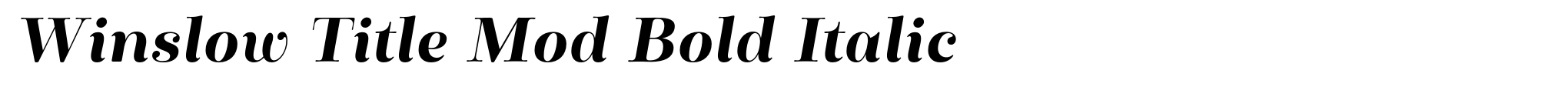 Winslow Title Mod Bold Italic image